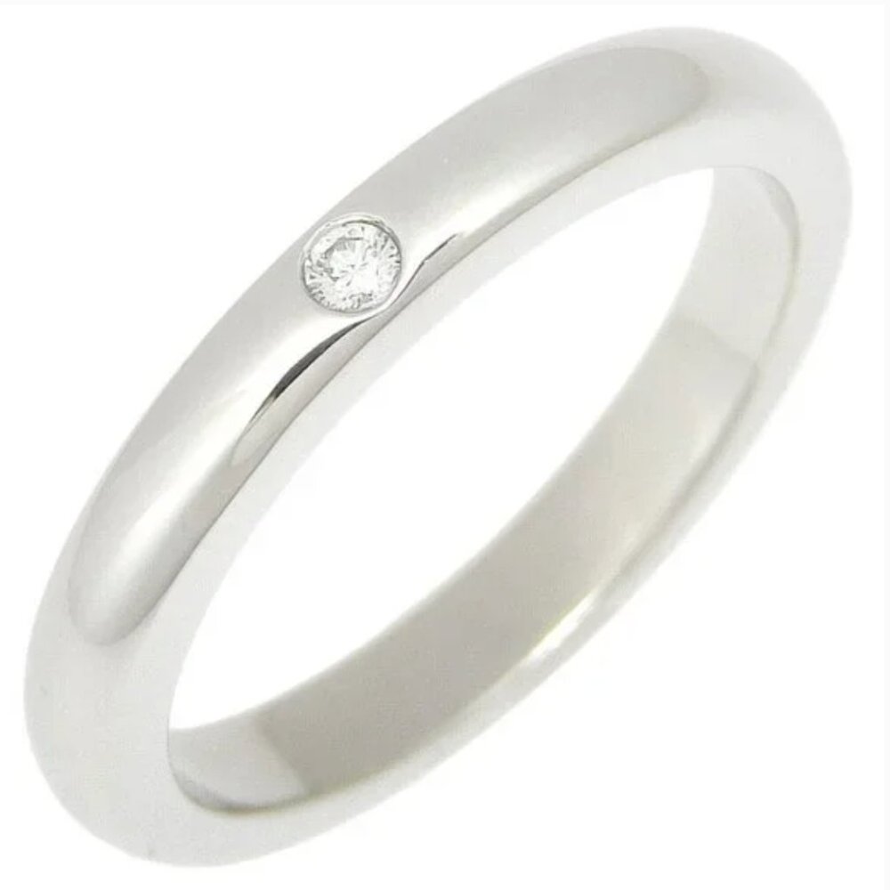 Tiffany & Co. Platinum Diamond Elsa Peretti Band Ring 50 5.5